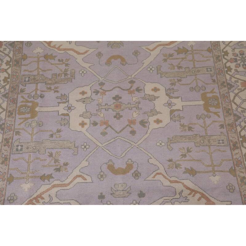 Large Oushak Oriental Rug Handmade Wool Carpet - 9'11"x 14'0"