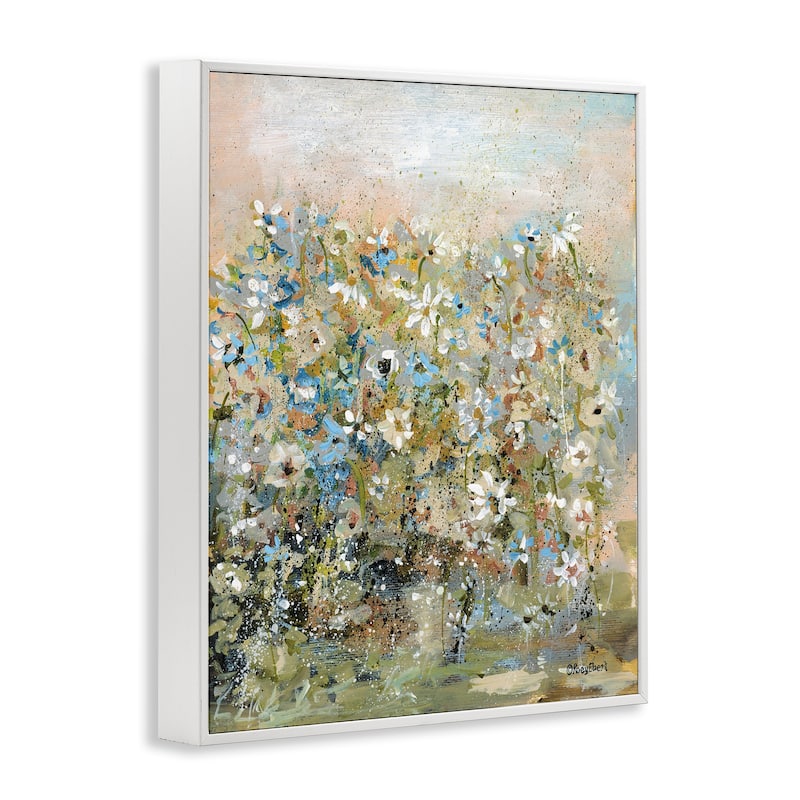 Stupell Speckled Garden Flowers Framed Giclee Art Design By Roy Ebert