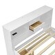 preview thumbnail 14 of 14, Full Size Bed with Trundle, USB Ports & Storage - Sleek White Finish