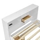 preview thumbnail 50 of 50, Full Size Wood Pltaform Bed with Twin Size Trundle, 3 Drawers, Upper Shelves and a set of USB Ports & Sockets