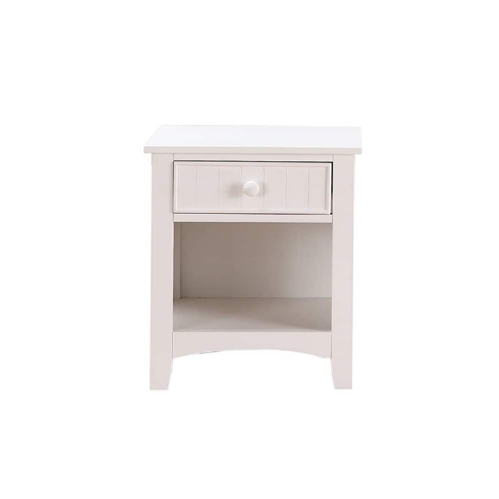 Karine Wooden Nightstand With One Drawer
