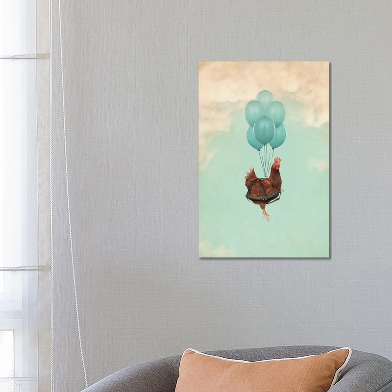 iCanvas "Chickens Can't Fly I" by Vin Zzep Canvas Print - 26x18x1.5