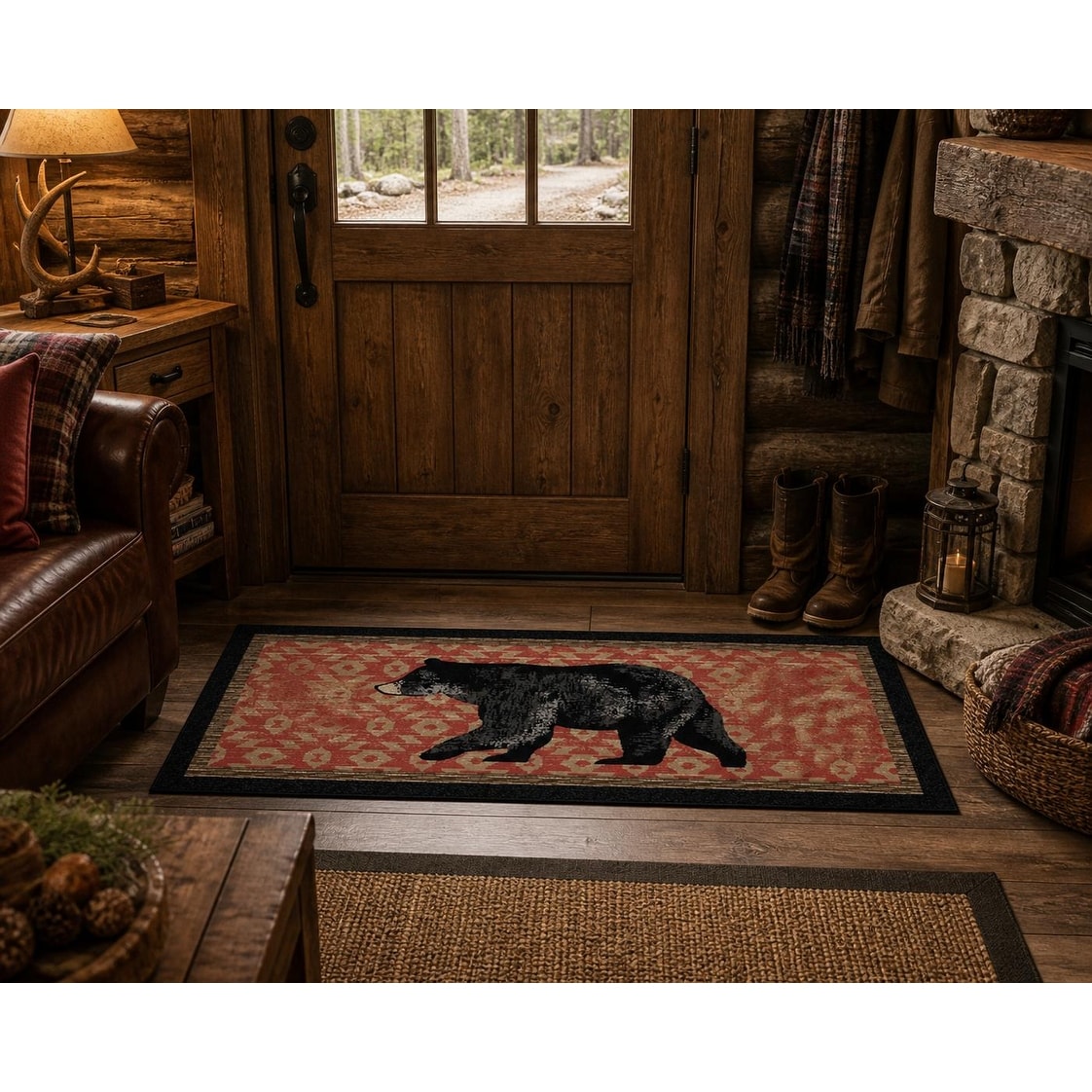American Destination Nature Trail Nylon Washable Accent Rug - 20"x44"