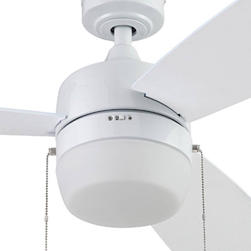 44" Honeywell Barcadero Matte Black Contemporary Indoor LED Ceiling Fan with Light, Pull Chain