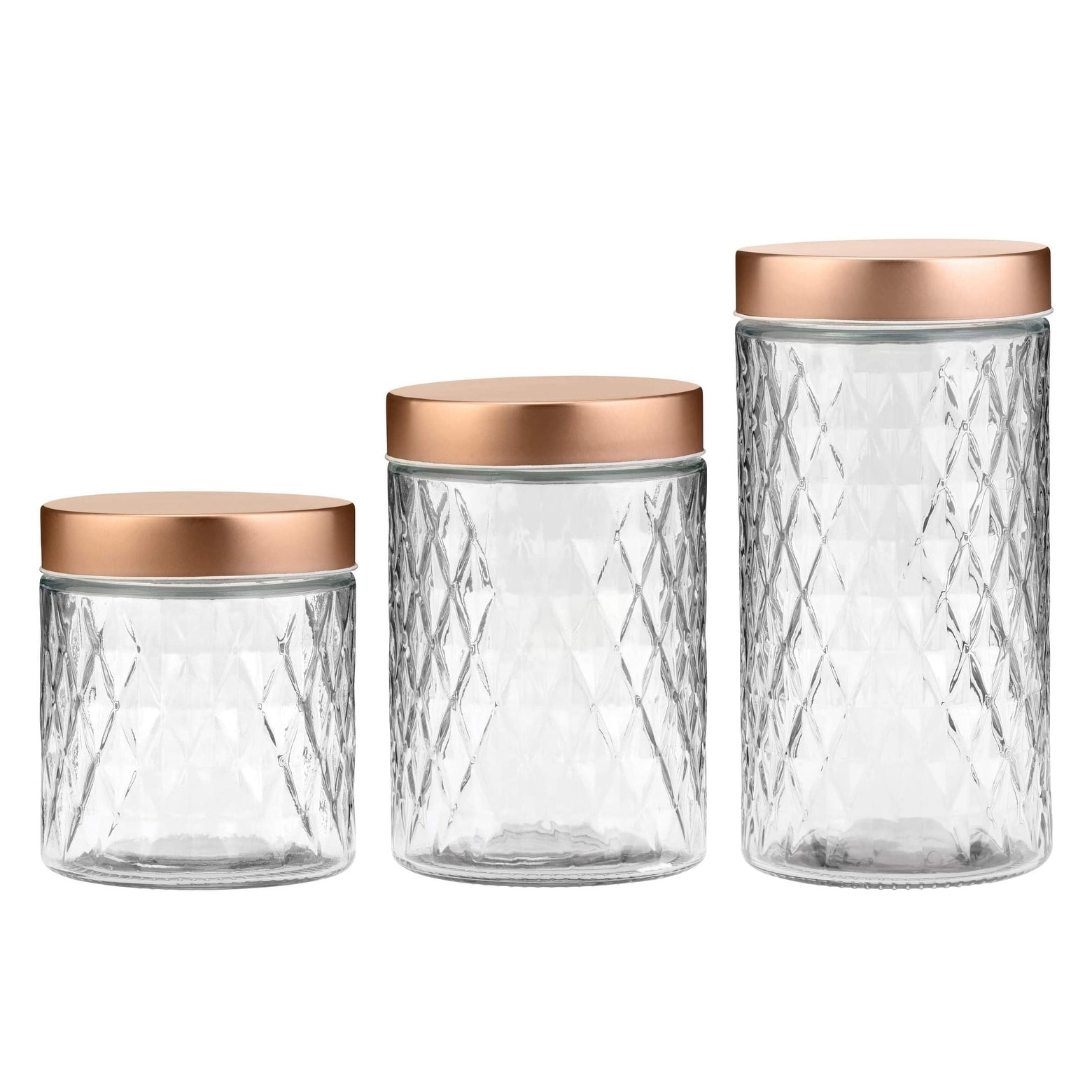 Amici Home Desmond Glass Container Storage Jar Set of 3