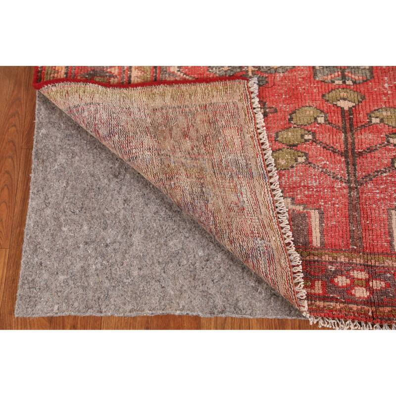 Hand Knotted Oriental 100% Wool Carpet Traditional Geometric Red Hamedan Area Rug - 6' 4'' X 4' 0''