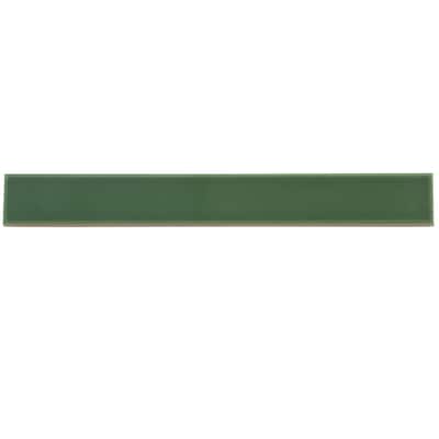 Apollo tile 2" x 16" Horizonte Glossy Forest Green Ceramic Tile (10.76 sq ft/case) - 50 Pack