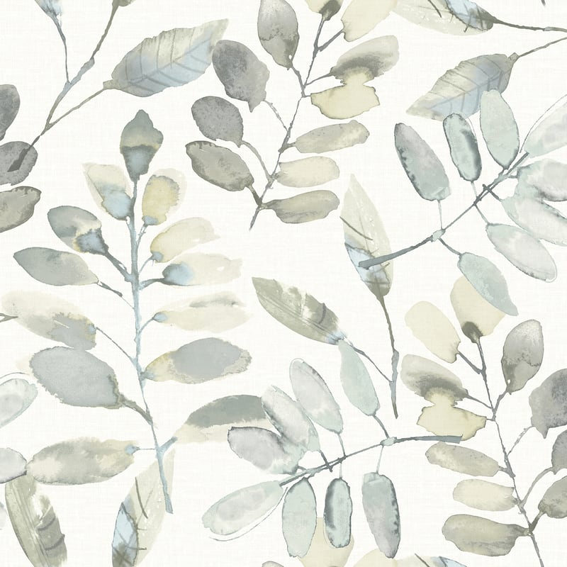 Chesapeake Pinnate Grey Leaves Wallpaper