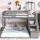 preview thumbnail 12 of 15, Convertible Twin/Full Bunk Bed with Staircase and Moveable Shelves