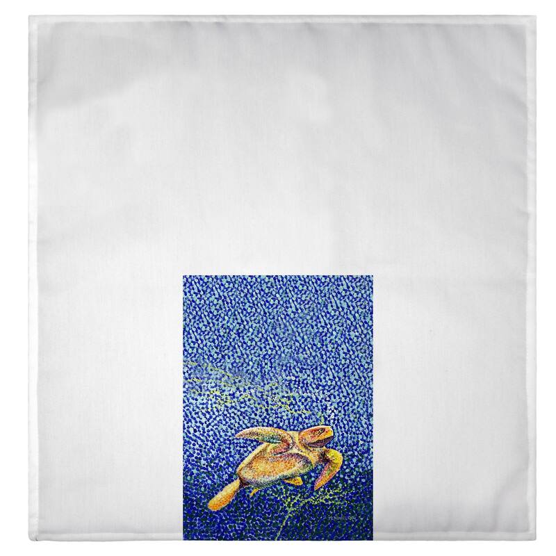 Pointilist Sea Turtle II Guest Towel - 20x20