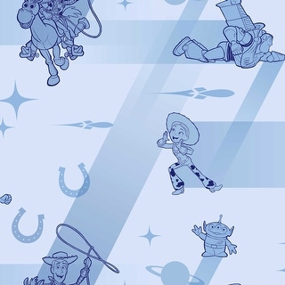 Disney & Pixar Toy Story 4 Retro Blue Wallpaper