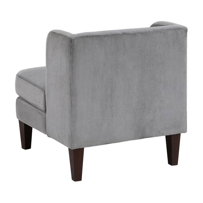 Clara 27.5" Corduroy Fabric Accent Chair - Matching Pillow