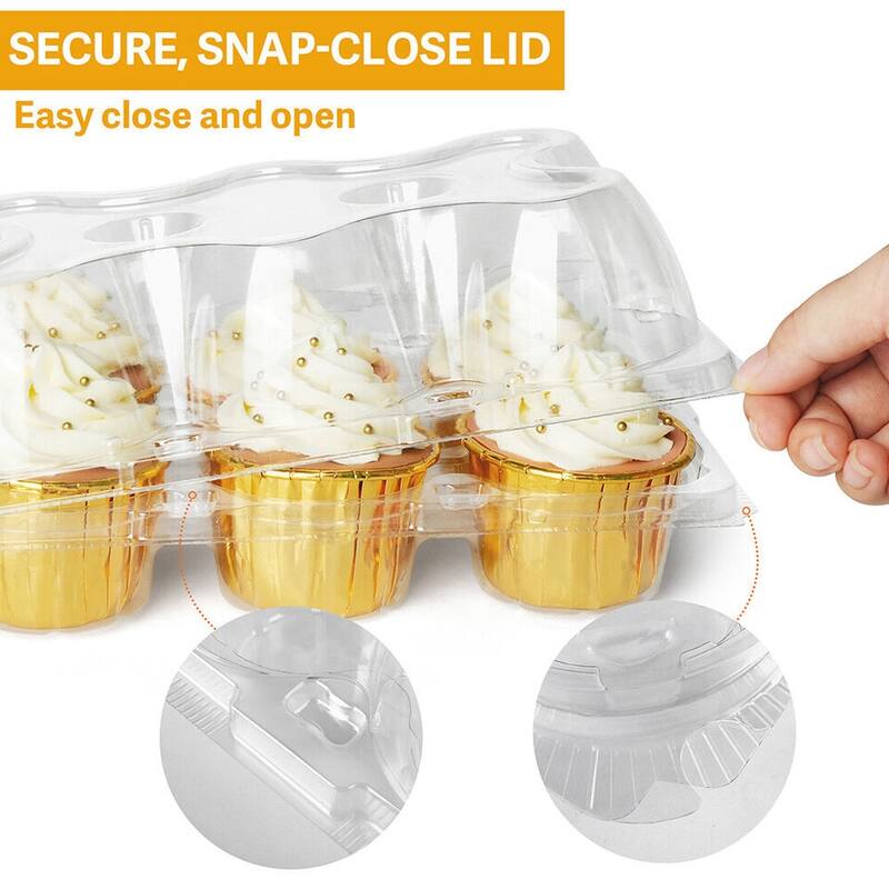 40Pcs Clear Cupcake Boxes Muffin Holders Carriers On Sale Bed Bath