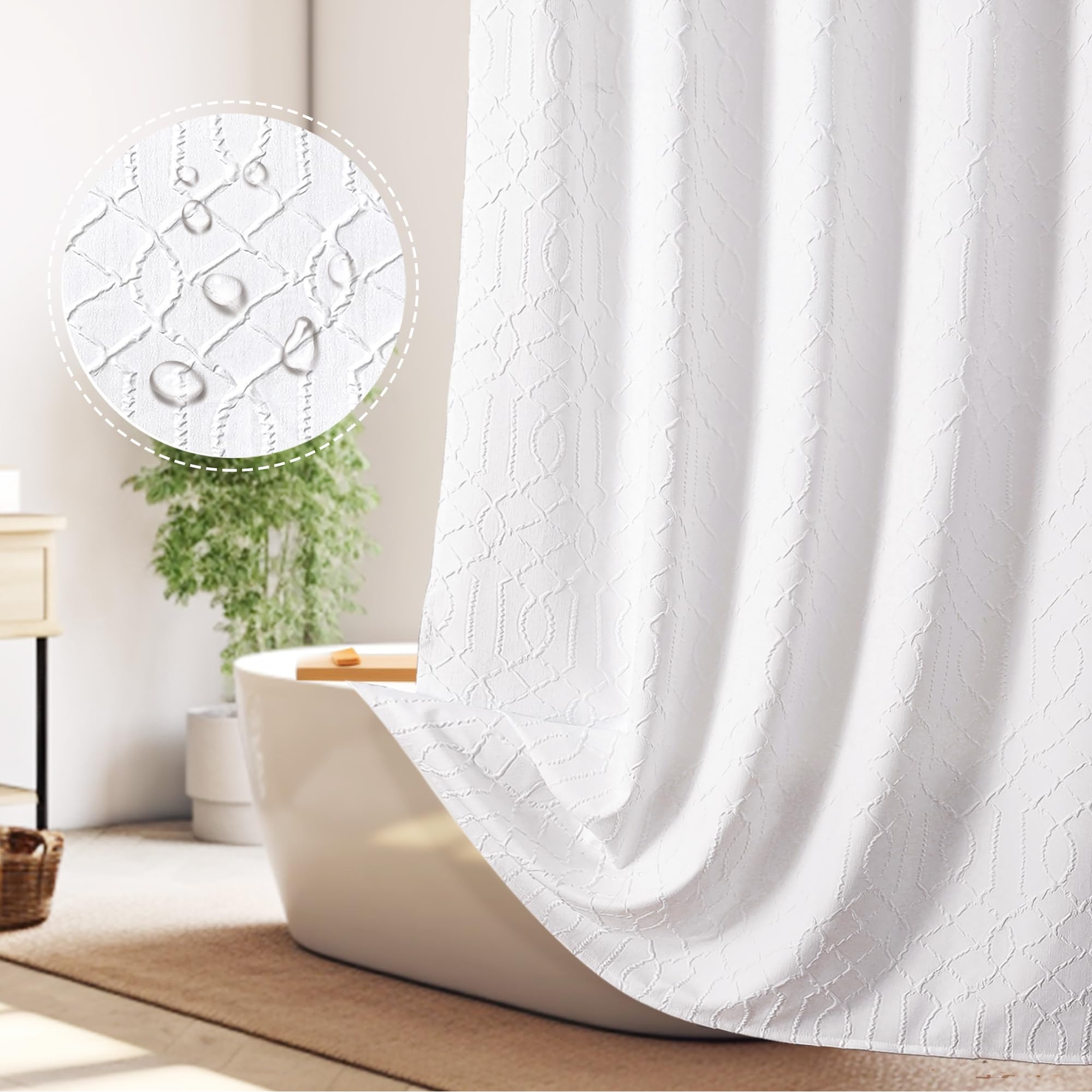 White Textured Shower Curtains Bed Bath Beyond