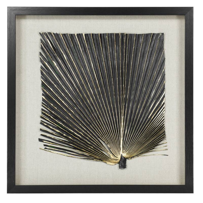 HUJI 2-Tone Banana Leaf Shadow Box Wall Decor - StyleA