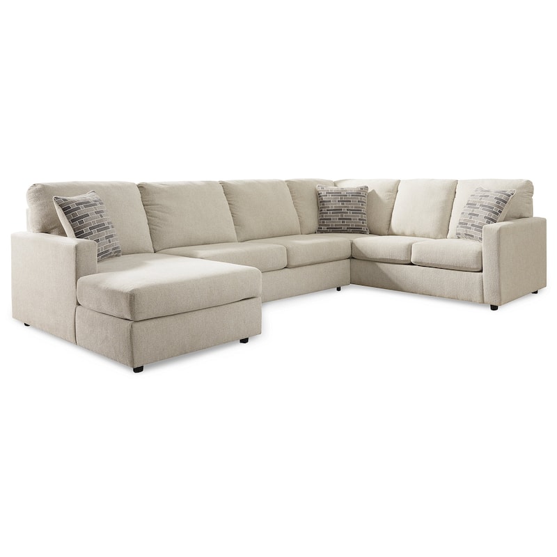 Signature Design by Ashley Edenfield 3-Piece Sectional with Chaise - 139"W x 89"D x 35"H