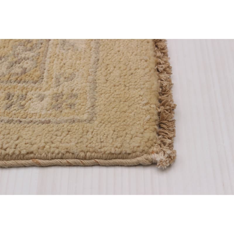 ECARPETGALLERY Hand-knotted Peshawar Oushak Ivory Wool Rug - 9'2 x 12'1