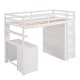 preview thumbnail 22 of 53, Muti-Functional Twin Size Loft Bed with Desk and Wardrobe, Solid Guardrails and Ladder