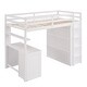 preview thumbnail 41 of 54, Twin/ Full Size Loft Bed Frame with 3 Drawers, Desk and Wardrobe, Solid Wood Versatility Storage Bed Frame for Kids, Teens