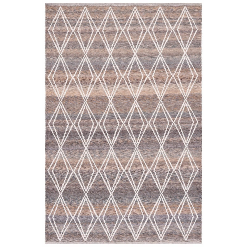 SAFAVIEH Handmade Kilim Jeff Boho Rug - 6' Square - Brown/Grey