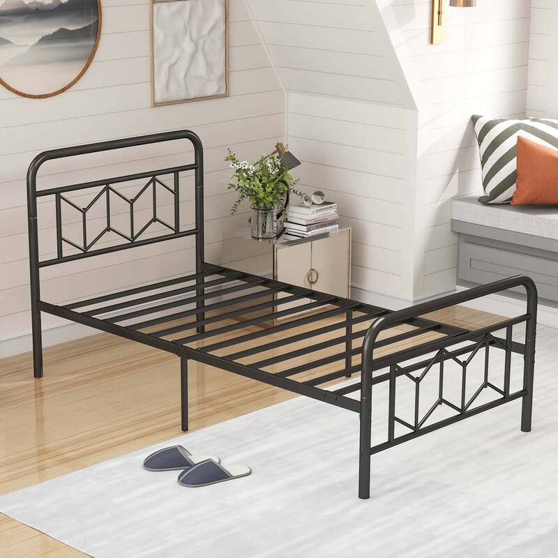 Costway Twin/Full/Queen/King Size Bed Frame Mattress Foundation with