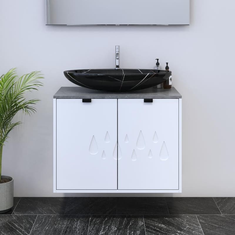 Teardrop 2D 80 Floating Bathroom Vanity (32" Width)