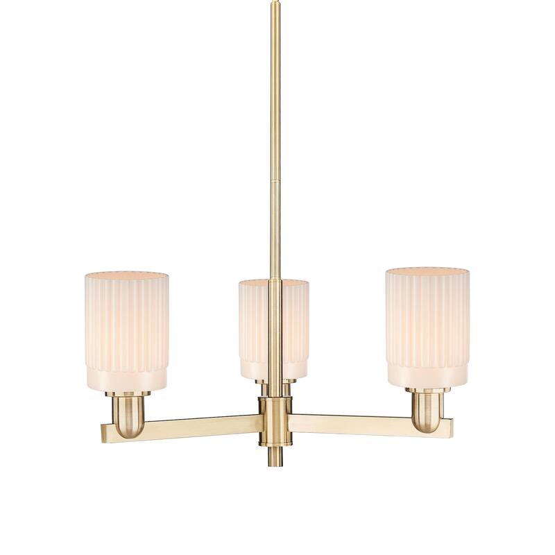 Innovations Lighting 716-3CR-11-27 Hadley Chandelier Hadley 3 Light - Champagne Bronze / Matte White
