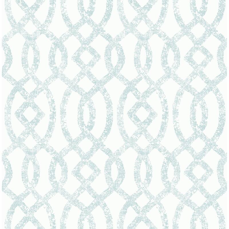 A-Street Prints Ethereal Sky Blue Trellis Wallpaper