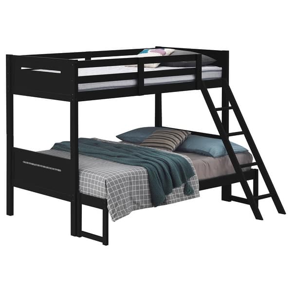 slide 2 of 74, Littleton Transitional Wood Bunk Bed with Slatted Mattress