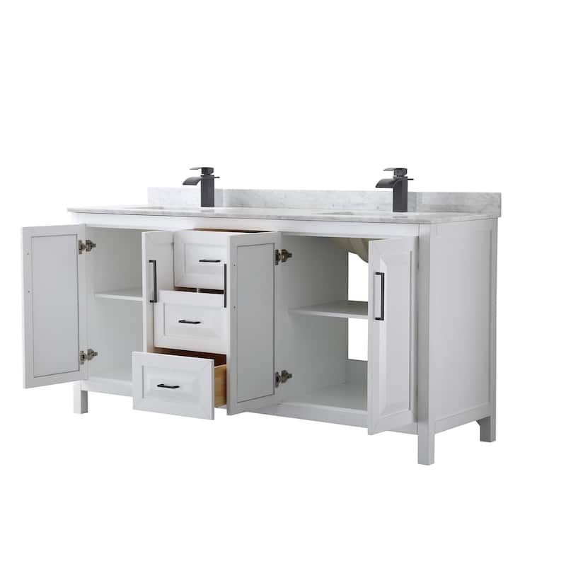 Wyndham Collection Daria 72" Free Standing Double Vanity Set with MDF