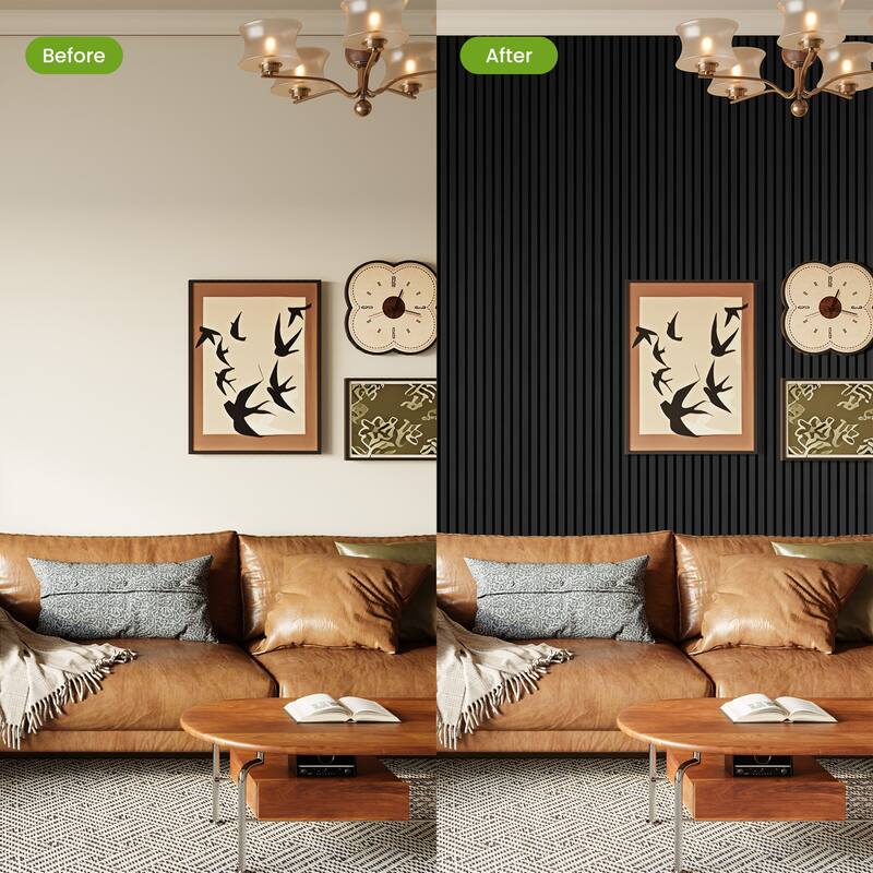 2Pcs Wood Slat Acoustic Wall Panels