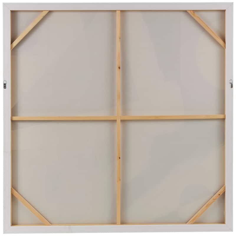 Canvas Abstract Textured Framed Wall Art with Various Geometric Shapes On A White Background - Blue - Roche River Decor