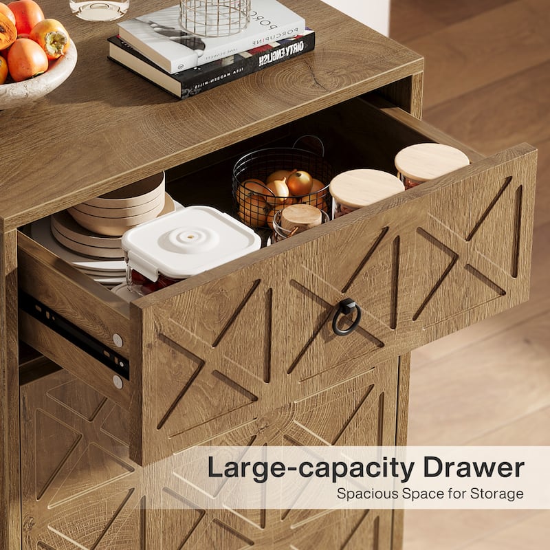 13 Gallon Laundry Hamper Cabinet, Wooden Tilt-Out Hidden Laundry Hamper