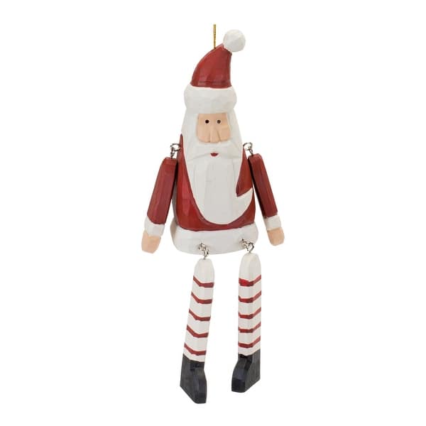 slide 2 of 3, Dangle Santa Ornament (Set of 6)