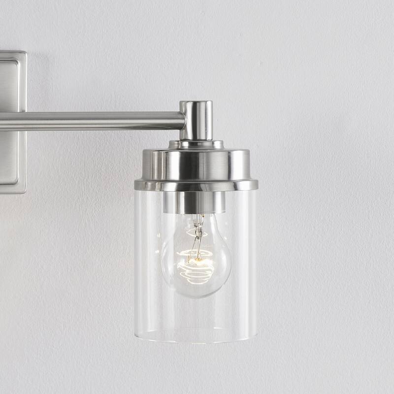 KAWOTI 3-light Modern Bathroom Vanity Light with Clear Glass