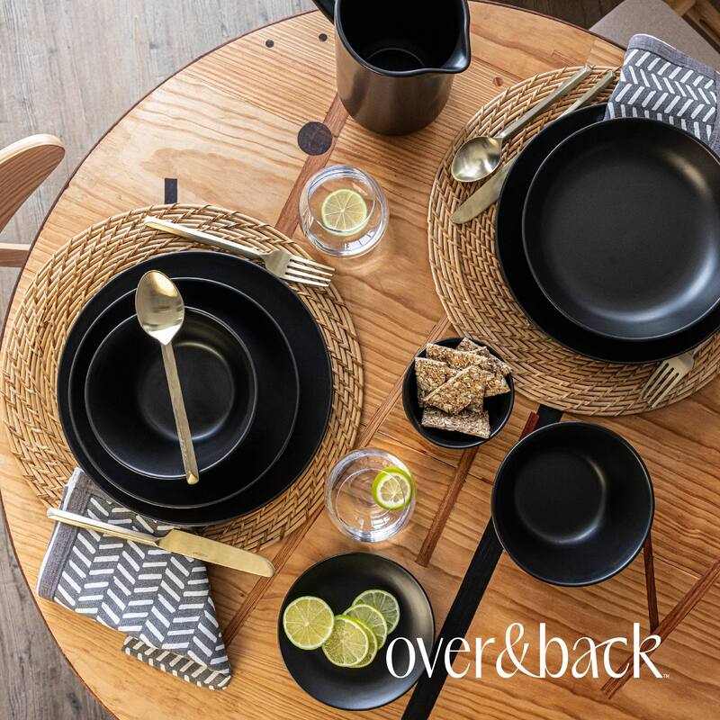 over&back Coupe Semi-Matte Stoneware Dinnerware Set
