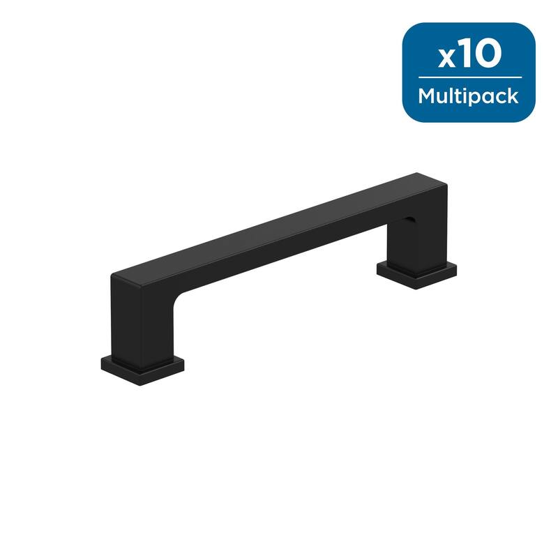 Amerock Bridgeport Cabinet, Drawer, or Furniture Pull - 3-3/4 inch (96mm) Center-to-Center - Matte Black