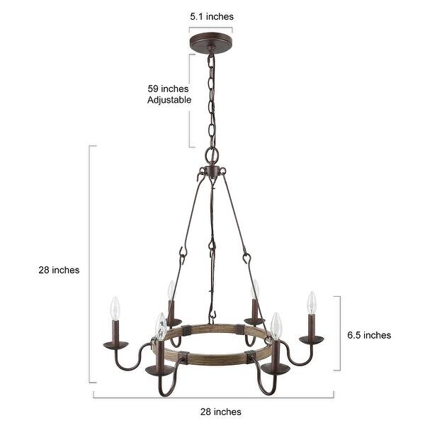 The Gray Barn Transitional 6-light Round Candle Chandelier Ceiling Pendant Light