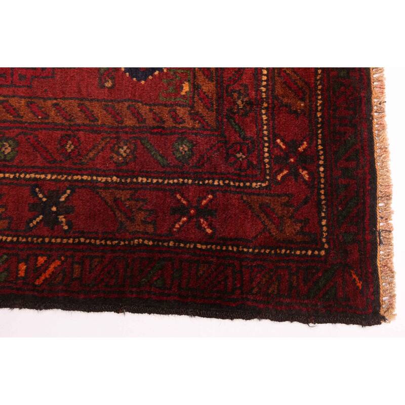 ECARPETGALLERY Hand-knotted Teimani Black, Red Wool Rug - 4'0 x 6'4