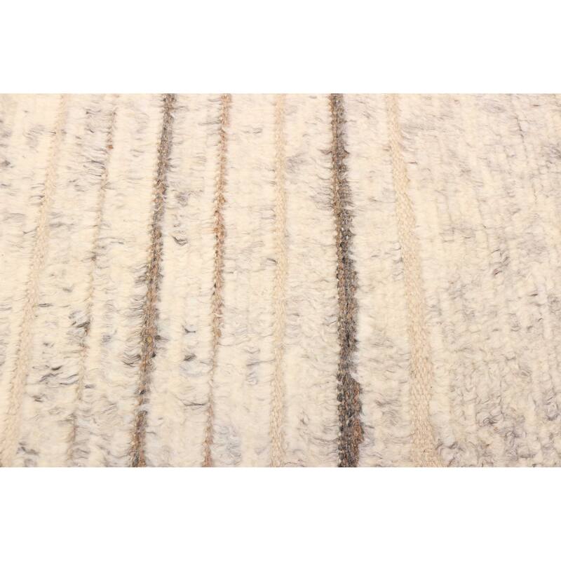 ECARPETGALLERY Hand-knotted Tangier Ivory Wool Rug - 8'2 x 10'0