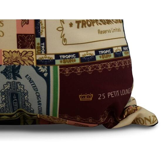 20 x 20 Inch Cigar Box Collage 2 Geometric Print Outdoor Pillow
