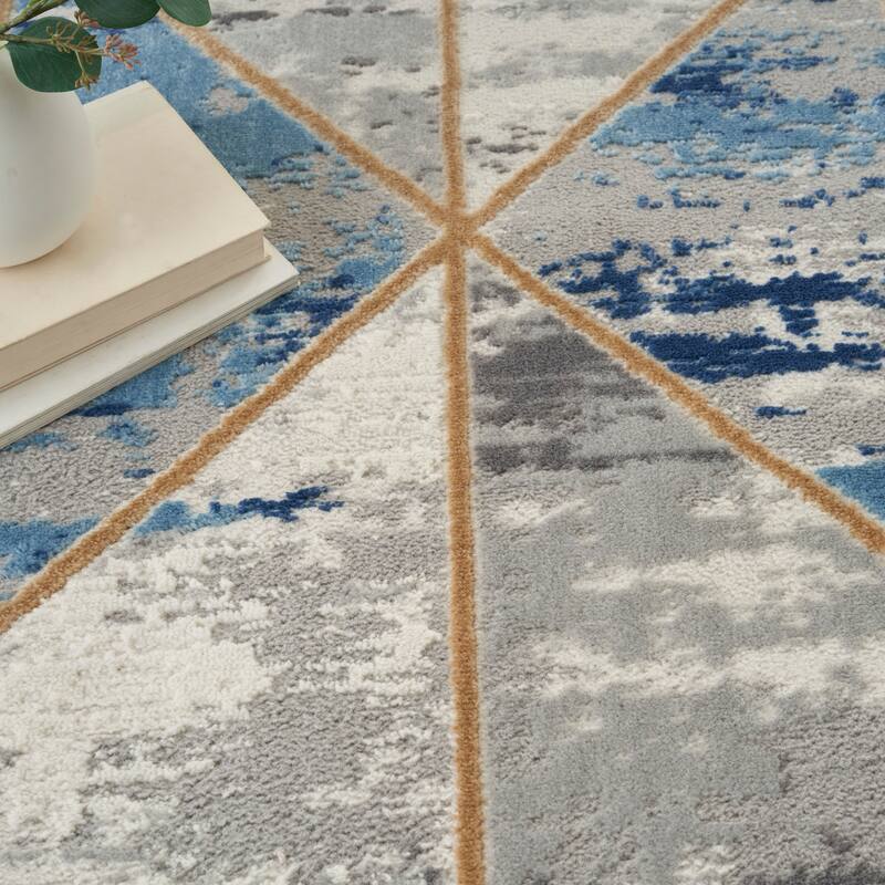 Nourison Elation Abstract Geometric Glam Area Rug