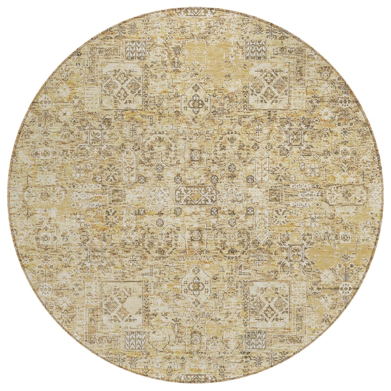 HomeRoots Floral Transitional Rectangle Outdoor Rug