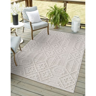 Domani Bella Modern Southwestern Textured Indoor / Outdoor Area Rug