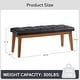 preview thumbnail 32 of 57, Button-Tufted Bench for End of Bed, Entryway Bench Beige/ Black/ Brown Solid Wood, Leather, Fabric 44-inch