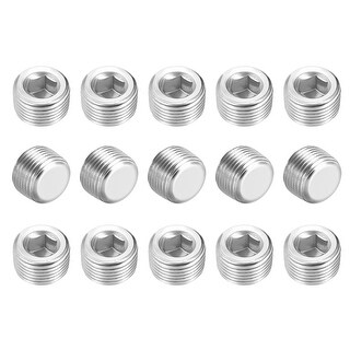 Hex Counter Sunk Plug, Air Pipe Fitting 3/8 Inch G Male Pipe Adapter 15pcs - 1/8" G 5pcs