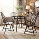 preview thumbnail 4 of 18, Belita Two-Tone Metal and Wood Spindle Back Dining Chairs (Set of 4) by iNSPIRE Q Modern