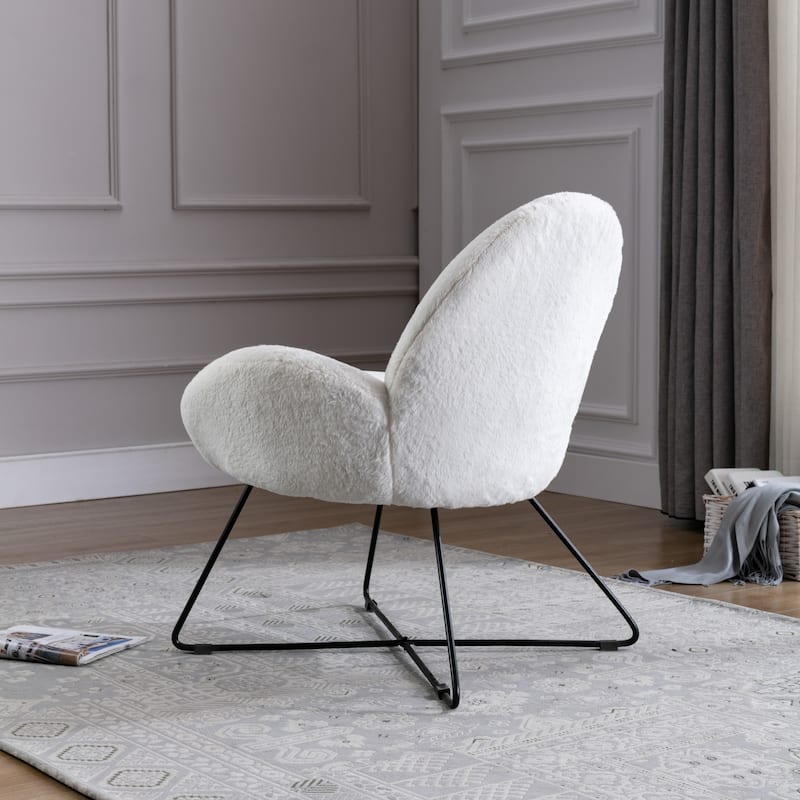 Corvus Rowen Modern Fleece Upholstered Accent Chair with Arm