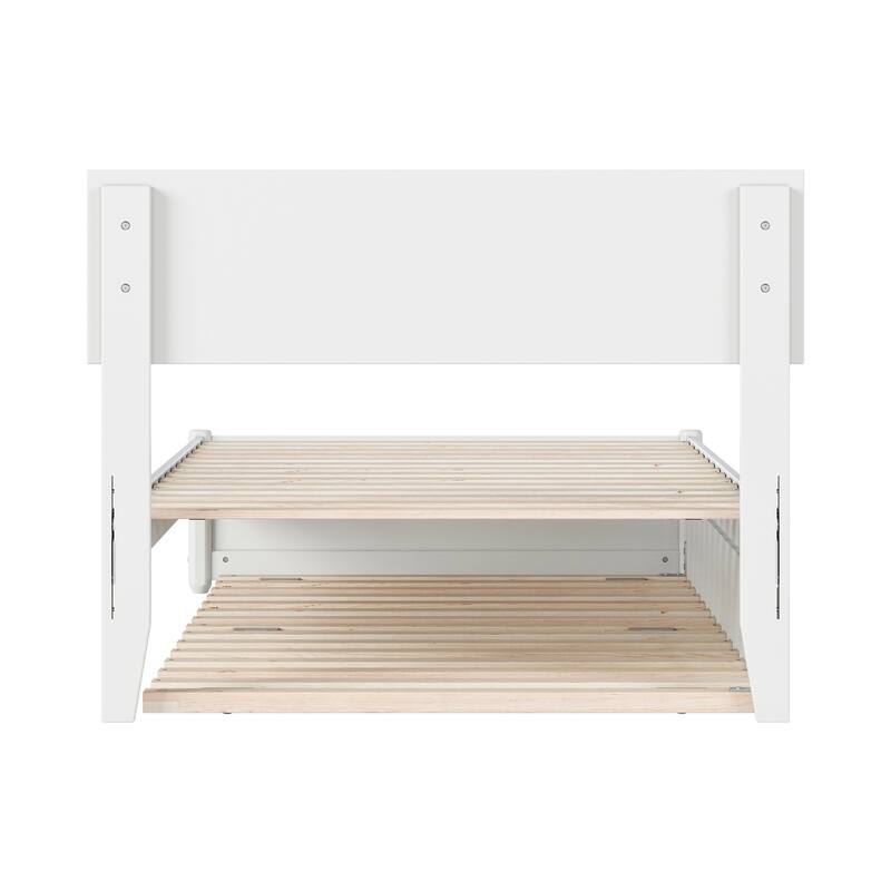 Wesley Platform Bed with Panel Footboard and Twin XL Trundle