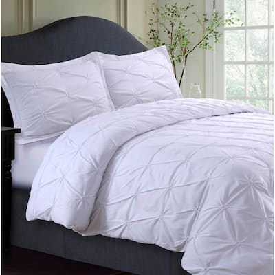 Sydney Oversized 3-piece Pintuck Duvet Cover Set